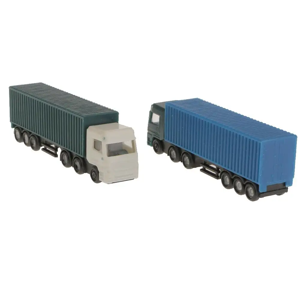 Figurines de modèle N, voiture, camion, mise en page de construction, 2 pièces, 1: 150