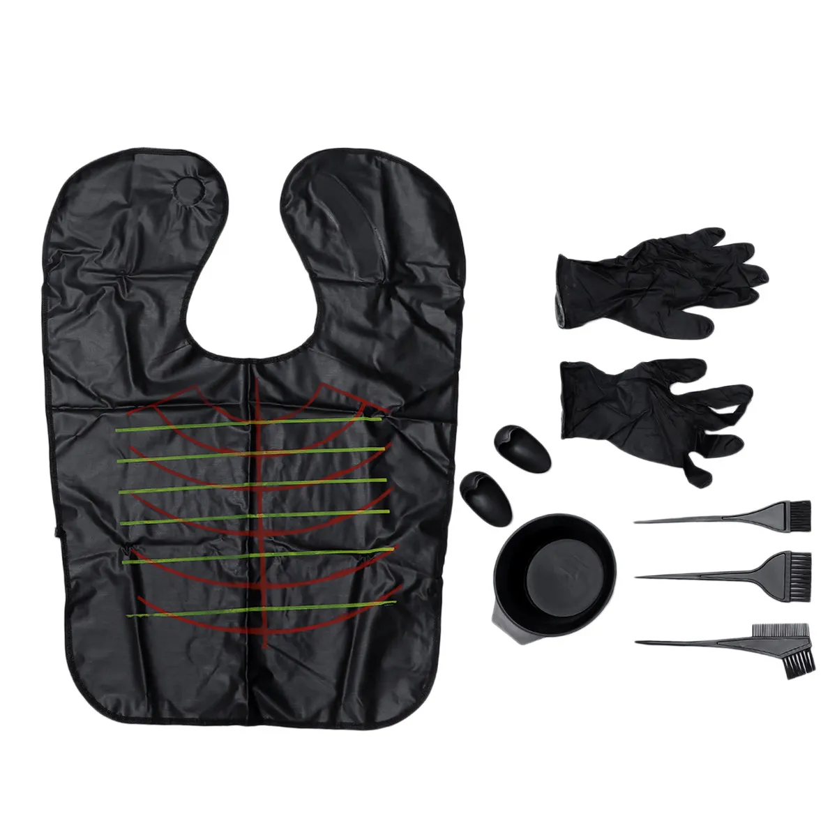 

1Set Hair Dye Bowl Brush Kit Professional Reusable Plastic Coloring Tools for Home Salon DIY Easy Application No Mess Tinting