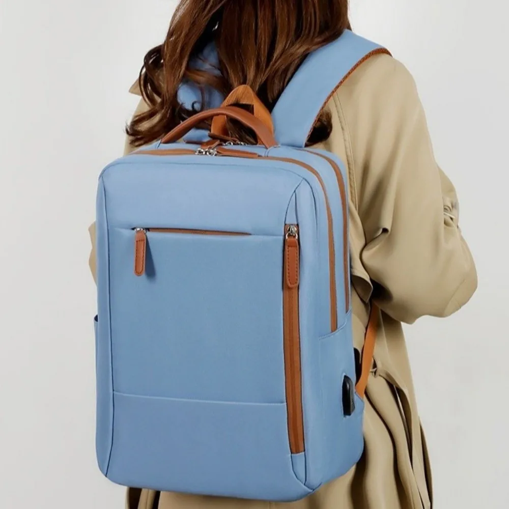 Mochila clásica Oxford para ordenador portátil, bolso escolar multicapa de gran capacidad para estudiantes, mochila de negocios de ocio resistente al desgaste para mujer