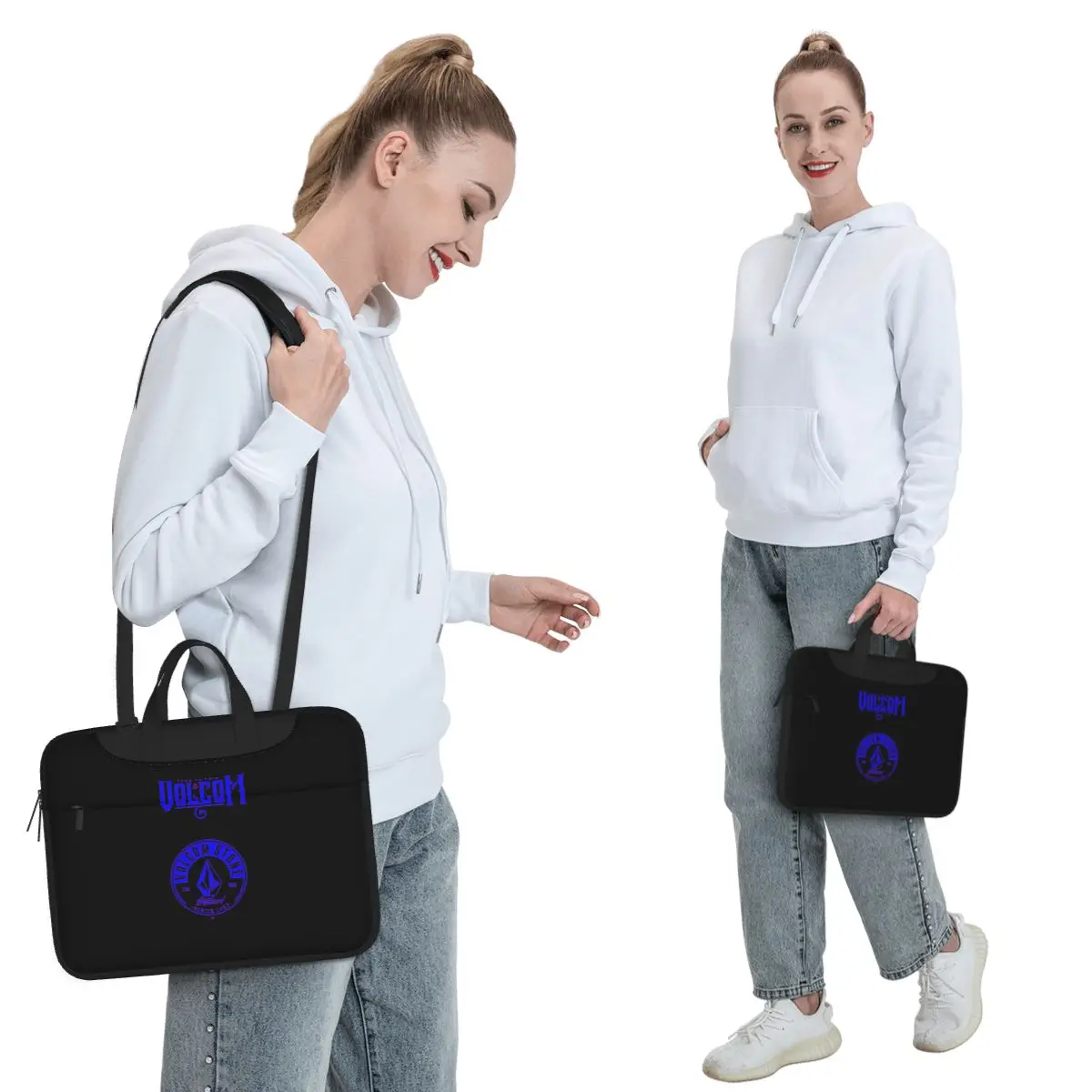 Volcoms Logo Crossbody Laptop Bag Case Computer Bag Resistant Protective Notebook Pouch for Macbook Pro Lenovo