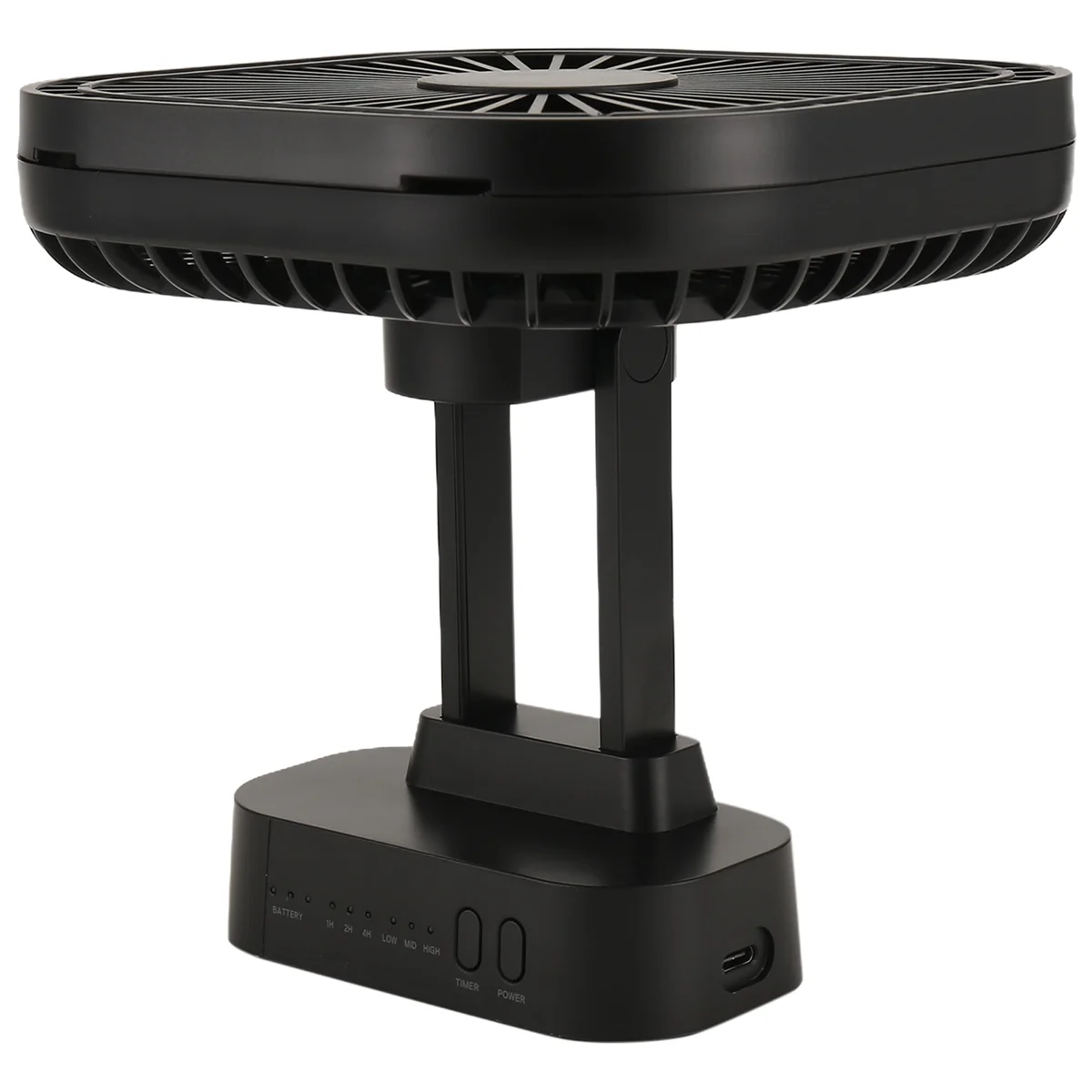 

【STOKED】Desktop Mini Rechargeable USB Fan with Timer Foldable 3 Speed 7 Leaf Portable Quiet Fan for Office Outdoor Camping