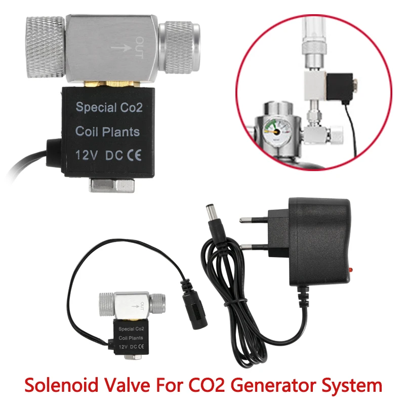 Aquarium-Magnetventil CO2-System-Regler Aquarium-Zubehör Elektrisches Niedertemperatur-Magnetventil für Fischbecken DC12V