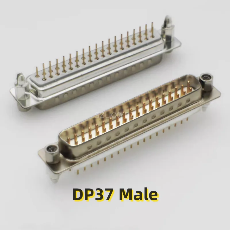 5PCS/LOT DB37 DP37 Male/DP37 Female  Male pins Female hole Welded plate with riveted harpoon fixing screws