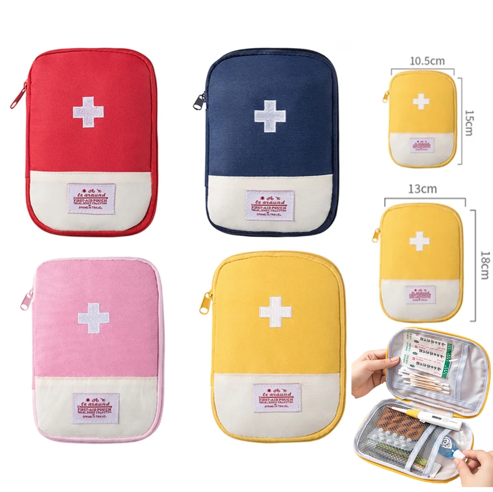 Portable First Aid Medical Kit Travel Outdoor Camping Useful Mini Medicine Storage Bag Camping Emergency Survival Bag Pill Case