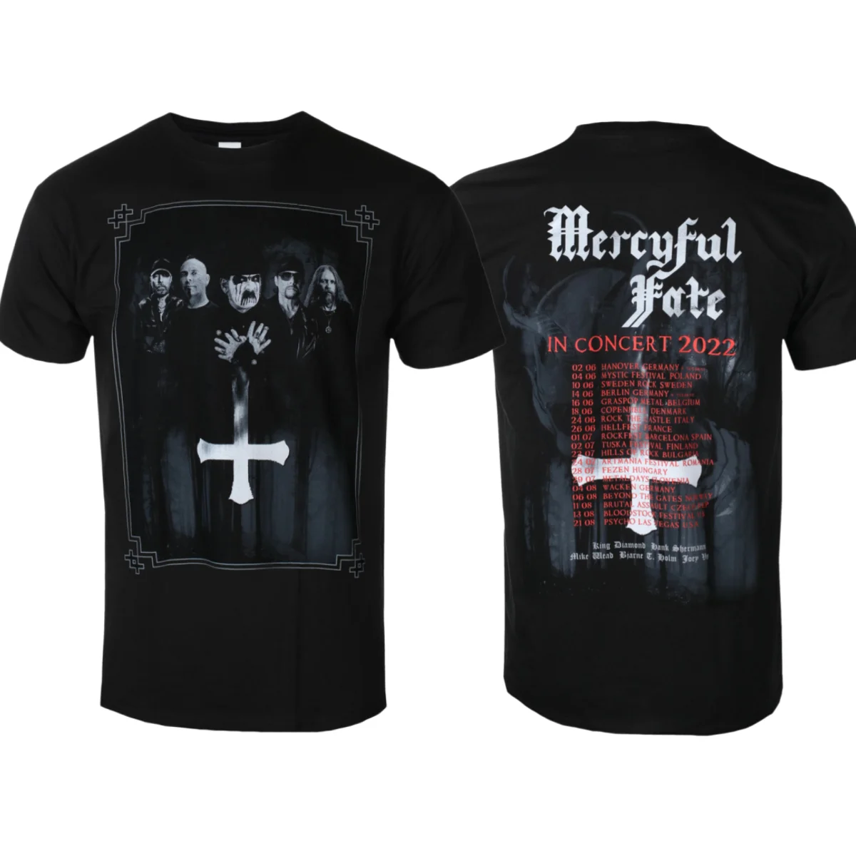 Camiseta con estampado de fotos de Mercyful Fate In Concert 2022, camiseta de algodón a la moda de verano para hombres y mujeres, camiseta informal de banda clásica de calle