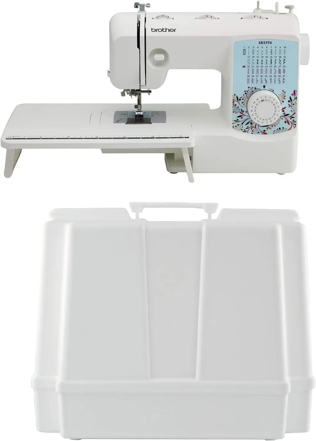 

Xr3774 37-Stitch Sewing And Quilting Machine With Wide Table And 5300A Hard Plastic Storage And Carry Case