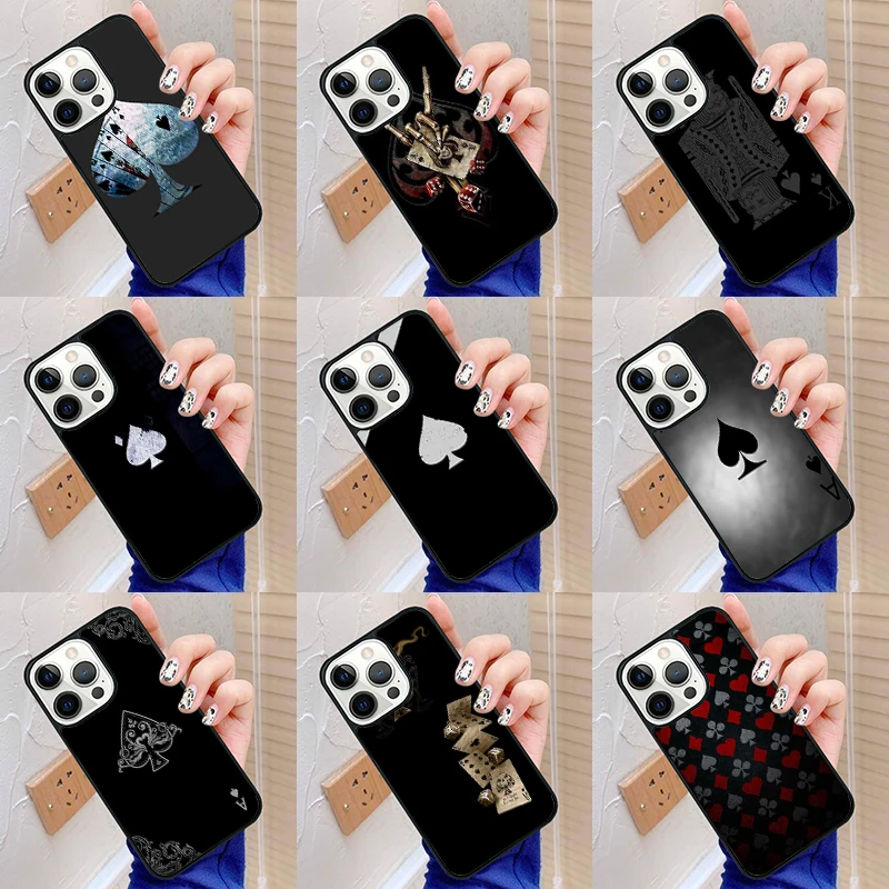 Poker Surreal Aesthetic Art Phone Case Cover For iPhone 16 15 SE2020 6 6s 7 8 plus 11 12 mini 13 14 pro max shell coque