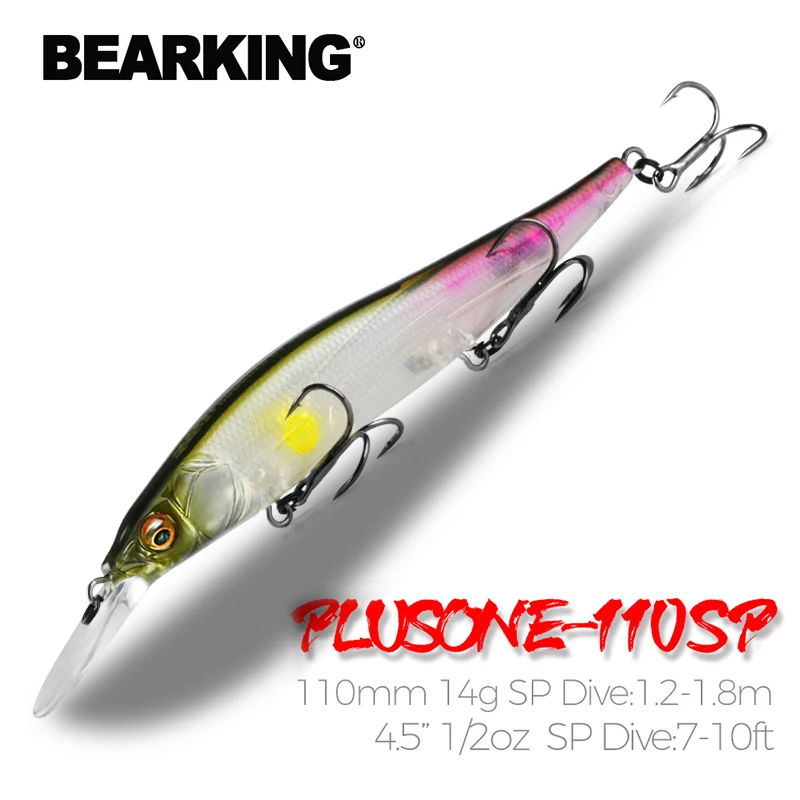 Bearking profesjonalny Wobbler 110mm 14g nurkowanie 1.8m SP przynęty wędkarskie sztuczna przynęta Predator Tackle jerkbaity na szczupaka i okonie