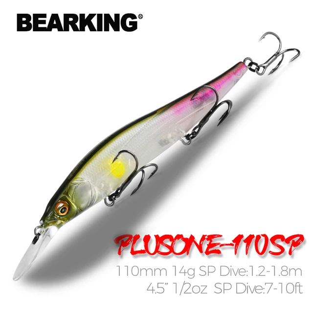 Bearking profesjonalny Wobbler 110mm 14g nurkowanie 1.8m SP przynęty wędkarskie sztuczna przynęta Predator Tackle jerkbaity na szczupaka i okonie
