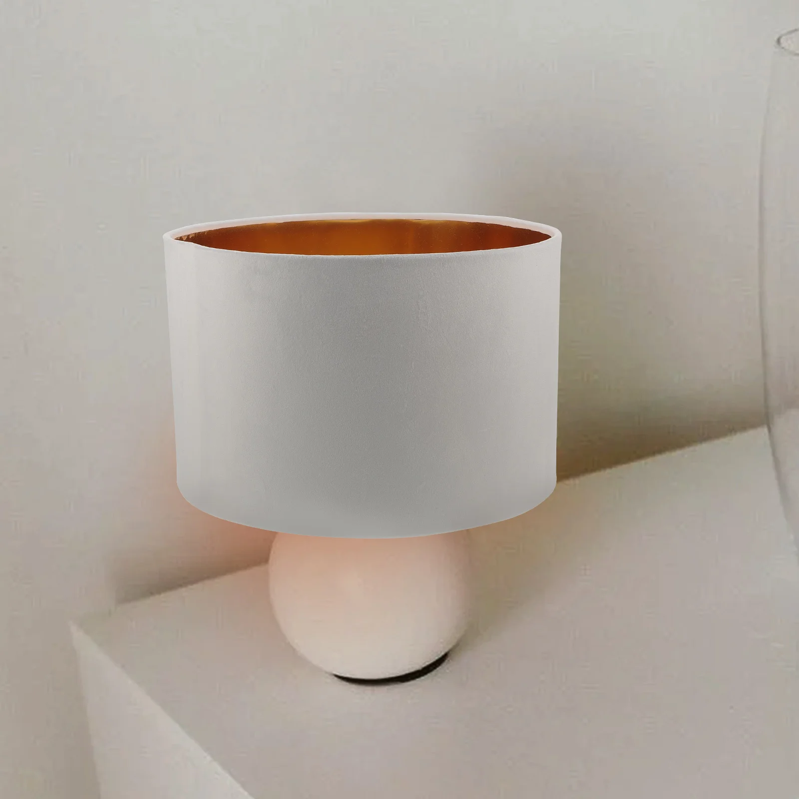 

Gold Lined Cloth Lampshade Sturdy Durable Decorative Lamp Cover Bedroom Table Lamp Accessory Lampshade Light Cover