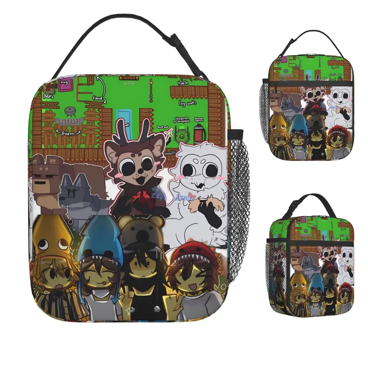 

99 Nights In The Forest Lunch Bag For Adult Game Lunch Box Aesthetic Office Cooler Bag Portable Waterproof Thermal Tote Handbags