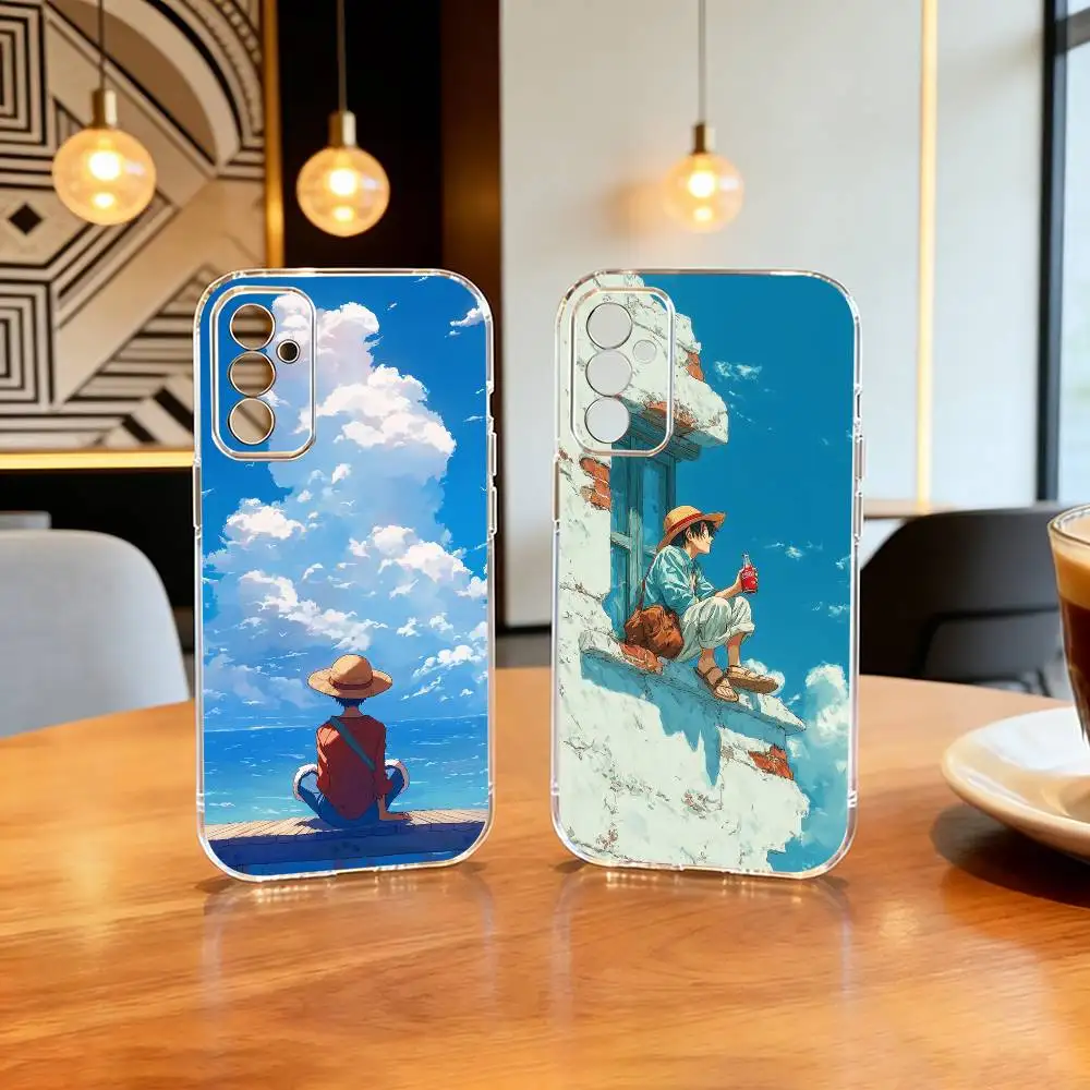 

Luffy Straw Hat Calm Ocean Straw Hat Phone Case For SamsungA10,12,20,21S,30,31,40,50,51,52,70,71 Transparent Cover