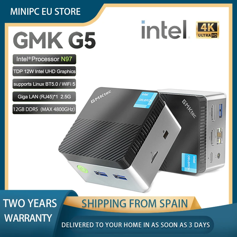 GMKtec Mini PC GMK G5 NUCBOX Intel N97 system Window 11Pro DDR5 4800MHz WIFI 5 BT 5.0 GMKtec Mini Pc mini gaming pc   computer