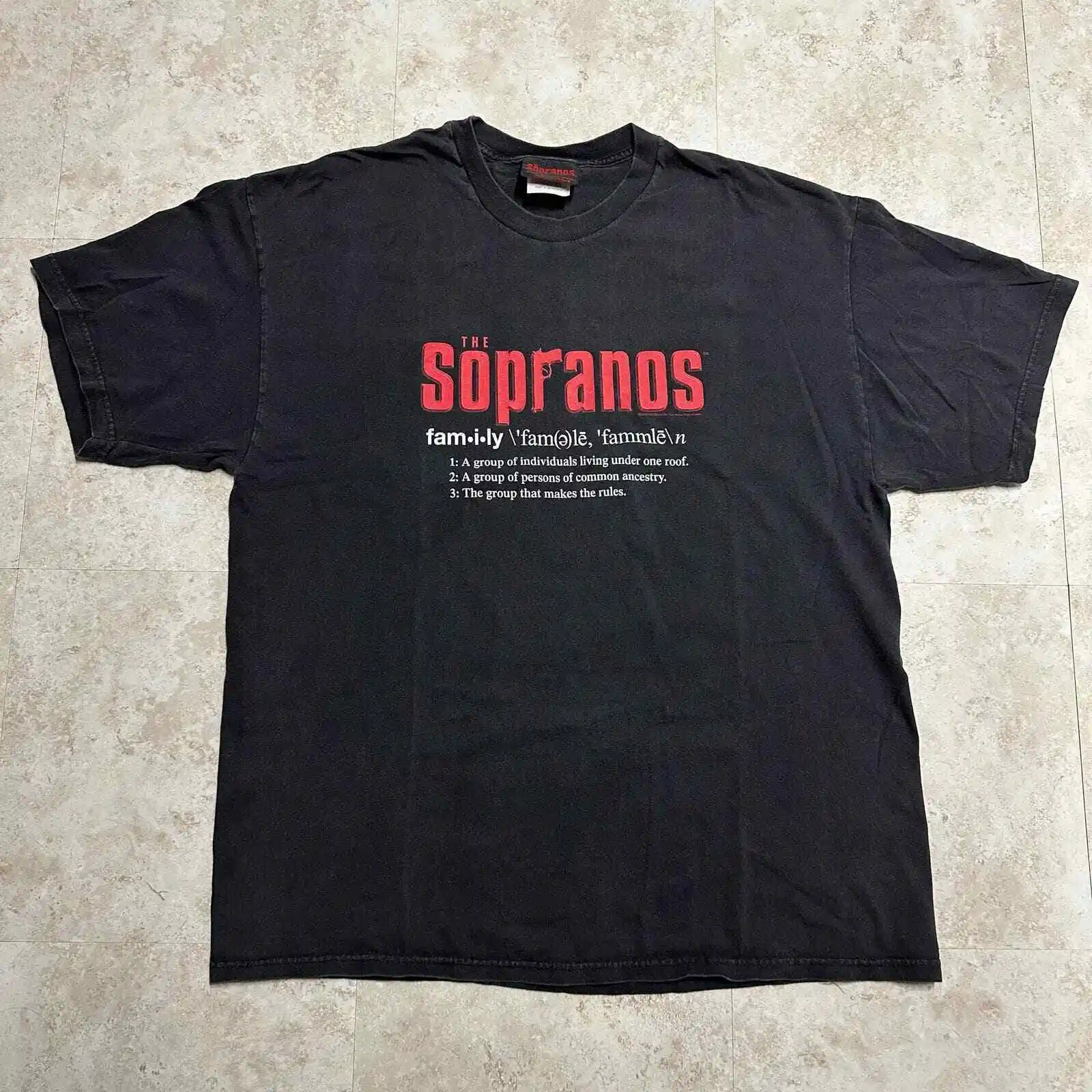 RARE Y2K Vintage 2000 The Sopranos Family HBO Promo T-Shirt