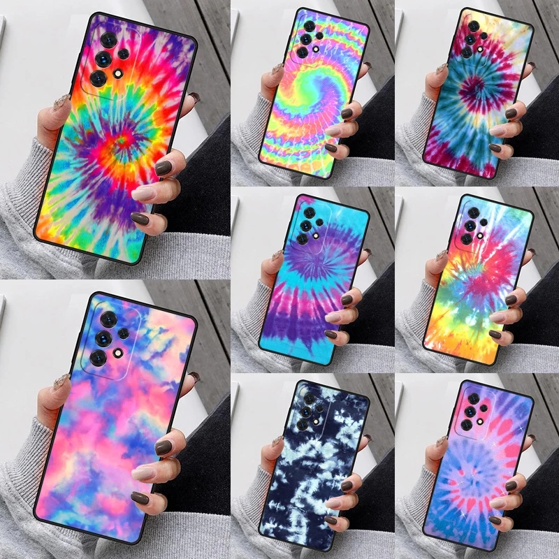 

Красочный чехол для телефона Tie Dye Rainbow Hippie для Samsung Galaxy S25 S23 S30 S8 S21 S20 FE S24 S22 Note 10 20 Plus lite Ultra