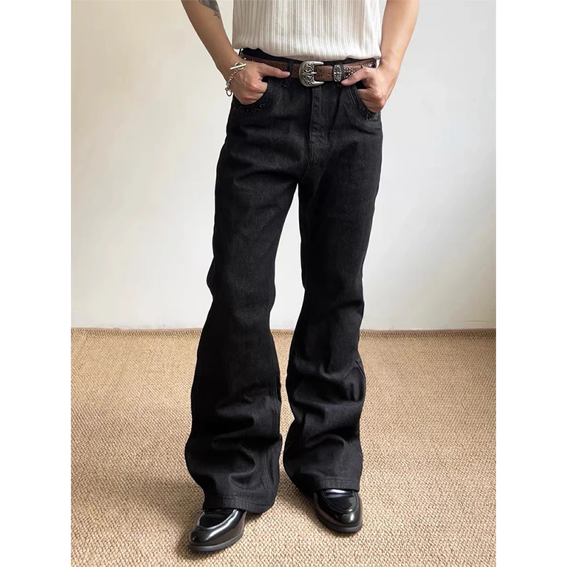 Men's Black Baggy Y2k Jeans Harajuku Denim Trousers Vintage Japanese 2000s Style Oversize High Waist Jean Pants Trashy Clothes