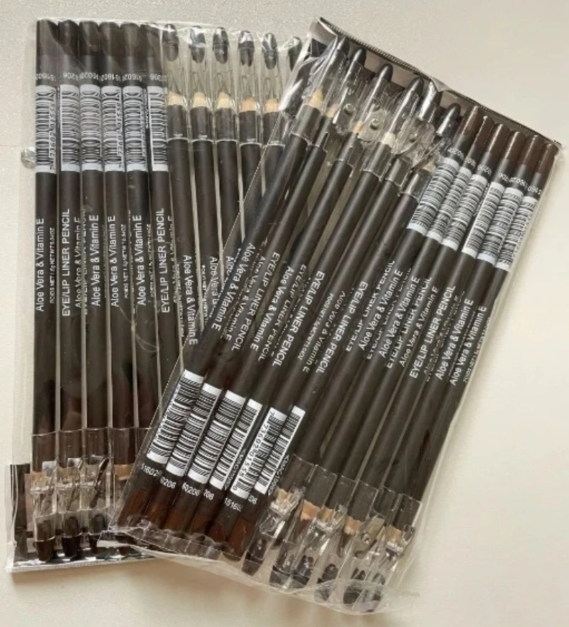 Hot Sale Fashion Pro Makeup Black Brown Eyeliner Eyebrow Pencil Waterproof Lasting Eye Liner Eye Brow With Pen Sharpener Tool