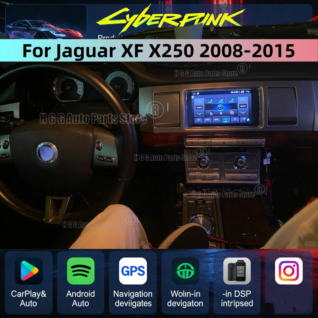 HJ Original Car Style Android 13.0 Works With For Jaguar XF X250 2008 2009-2015 Media Player Carplay Auto Radio Buiilt in DSP