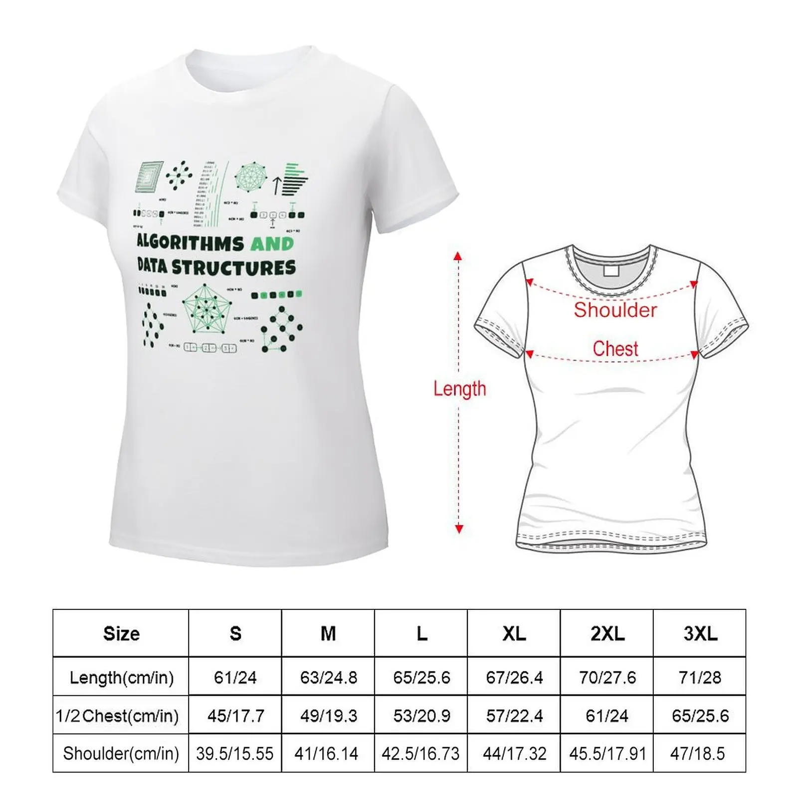 Algorithms and Data Structures T-shirt plus size tops aesthetic clothes clothes for Women