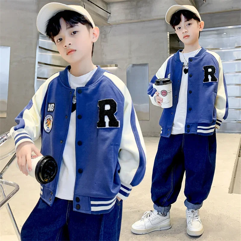 

Boys Coat Jacket Cotton Outerwear Windbreak 2024 New Spring Autumn Overcoat High Quality Children's Warm Clothing