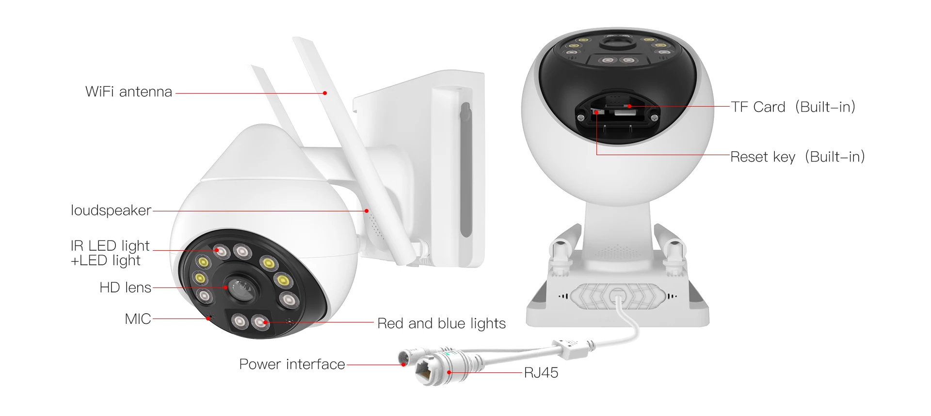 Vstarcam-cámara domo IP CS69 de seguridad para el hogar, Monitor de bebé CCTV de 3MP y 1296P con alarma de sonido y luz inalámbrica PTZ, visión nocturna a todo Color