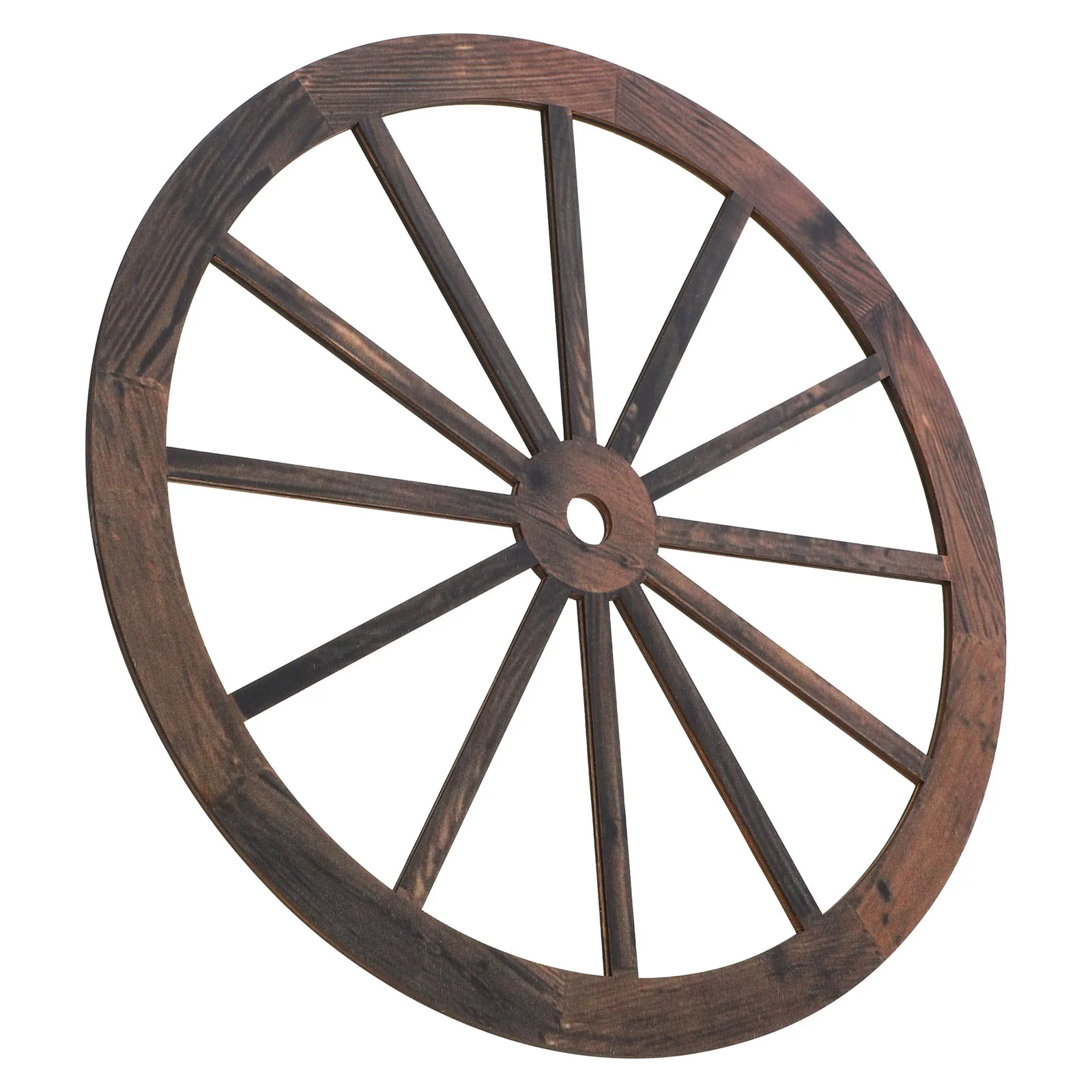 Wheel Outdoor Decorations Retro Vintage Wooden Wall Hanging Carriage Decorative Office Home