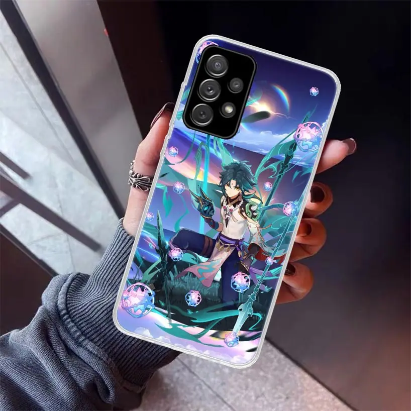 Anime Genshin Impact Phone Case For Samsung Galaxy A15 A14 A13 A12 A55 A54 A53 A52 A35 A34 A33 A32 A25 A24 A23 A22 A04S A03S A02