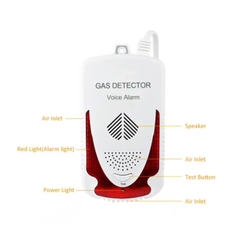 Household Sensitive Leakage Tester Sistema de Alarme Portátil, Combustível, Metano, GLP, Gás Natural, Detector de Vazamento para Aviso de Segurança