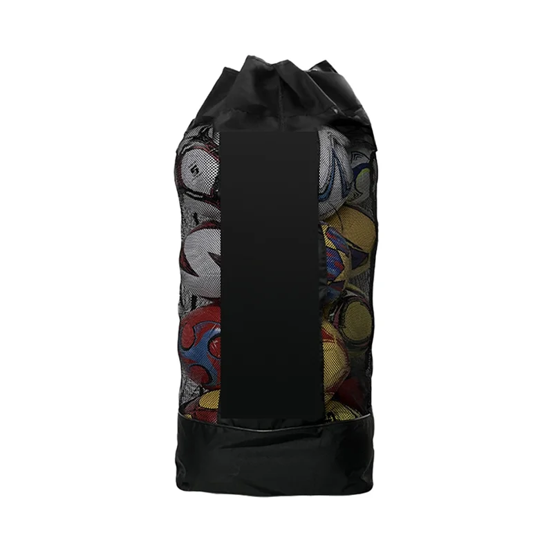 

B06C-Football Storage Bag Mesh Capacity Adjustable Waterproof Basketball Volleyball Carrying Gym Carrying Balls Bag Easy To Use