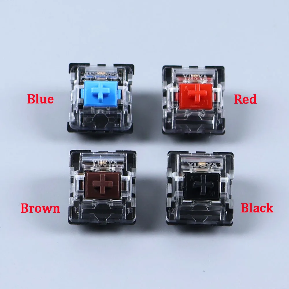 Clavier touches commutateur 2Pin Clicky linéaire Tactile silencieux noir bleu marron rouge violet commutateur pour clavier mécanique rétro-éclairé