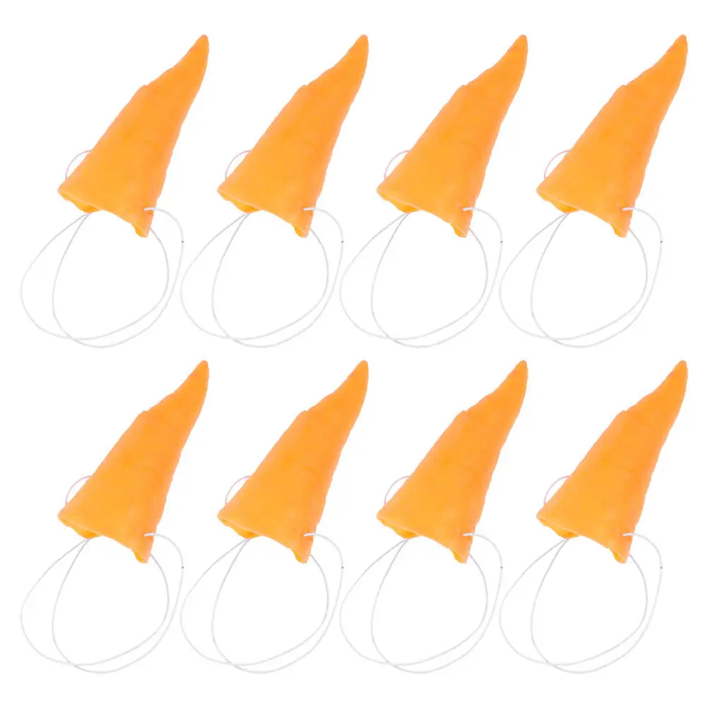 

8Pcs Vinyl Carrot Nose Costume Prop for Snowman Witch Clown Carnival Christmas Party DIY Winter Holiday Decorations Snowman Nose