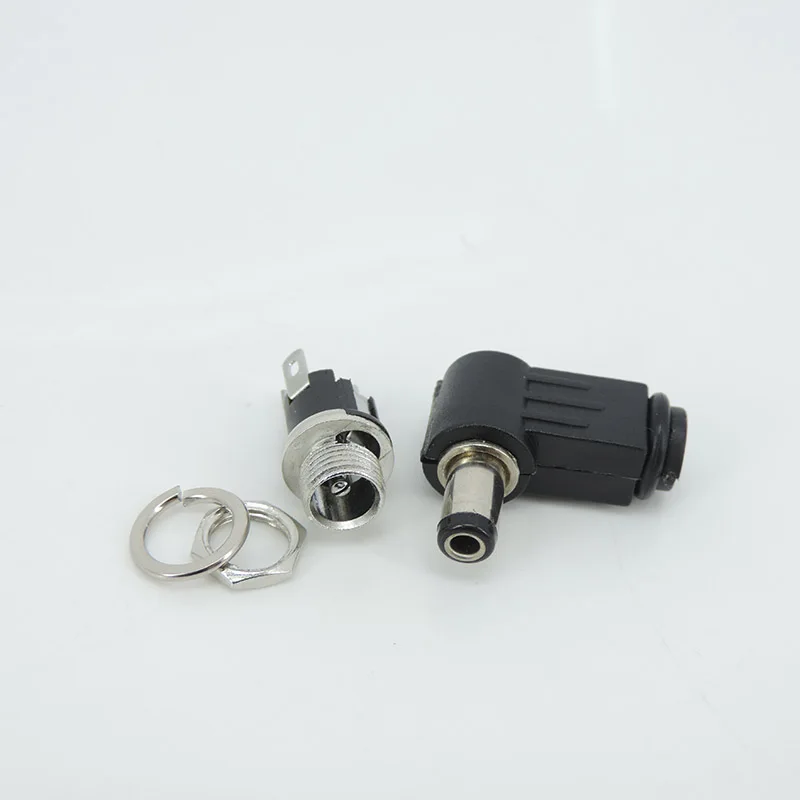 DC 5.5*2.1/2.5mm Plug Socket With Nut 5.5x2.1/5.5x2.5 mm DC Power Jack Male Female Panel Mount Connector