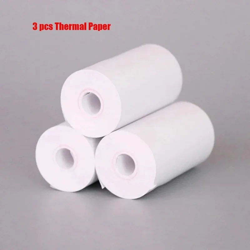 58Mm Mini Fotoprinter Papierrollen Thermisch Papier 57*25Mm Witte Kleur Geschenk Diy Sticker Label Bonsfactuur Zelfklevend Papier