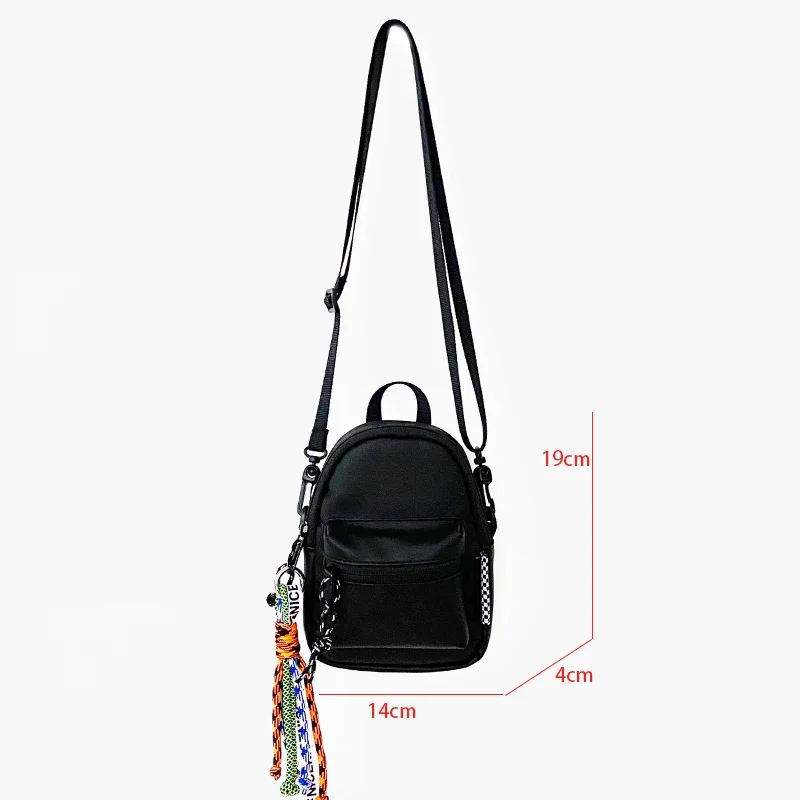 Men Sling Classic Mini Crossbody Bag Fashion Black Phone Purse Breast Shoulder  Boy Girls Waterproof Nylon Messenger Bag Casual