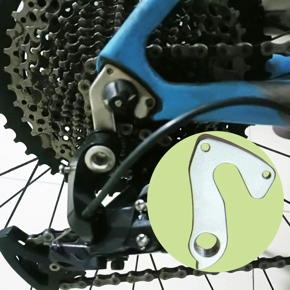 Desviador trasero de engranaje de bicicleta, colgador Mech para Conway Winora, piezas de bicicleta, aleación de aluminio plateado, gancho trasero de engranaje de marco de bicicleta de montaña