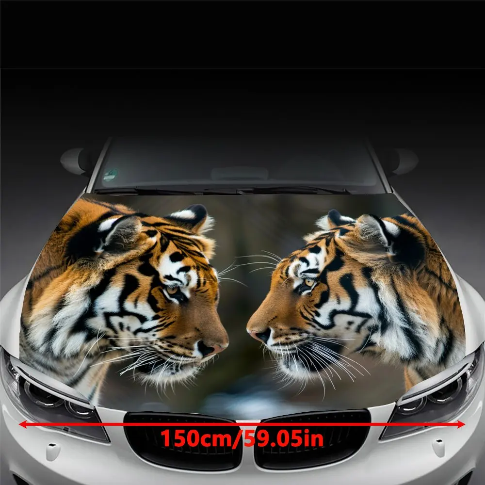 Tiger Car Hood Vinyl - High-Performance & Durable, Custom-Fit for Your Vehicle’s Hood