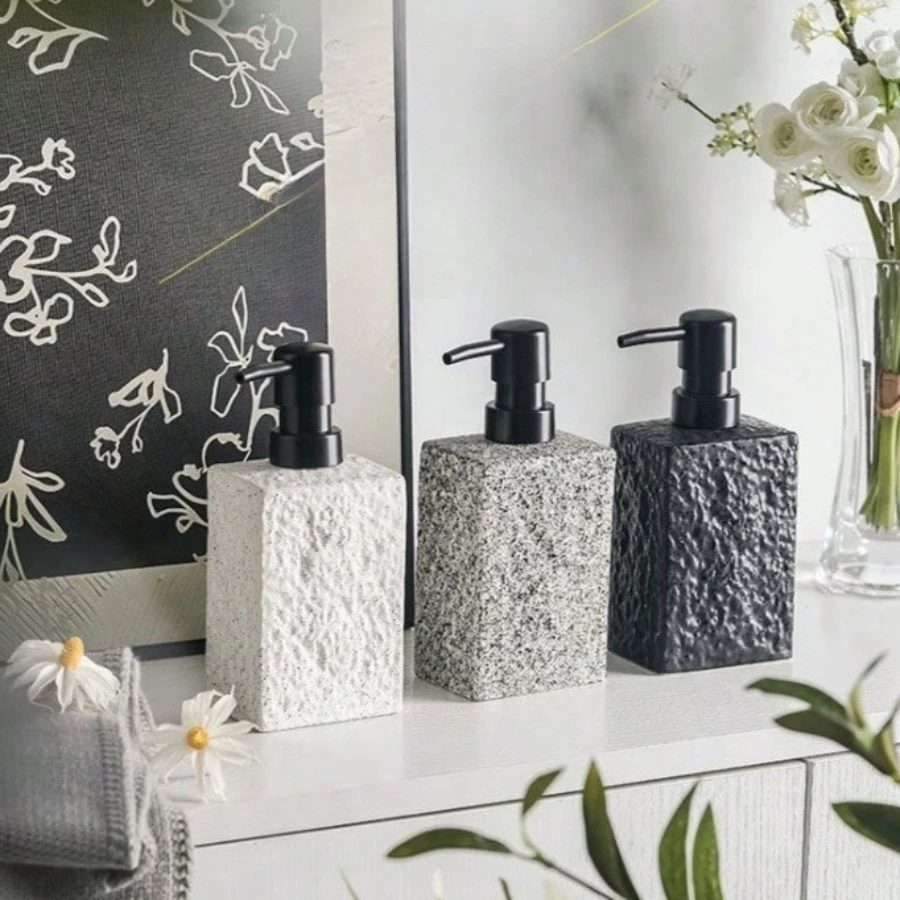 350ml Ceramic Soap Bottle Liquid Soap Dispenser Lotion Bottle Hand Sanitizer Dispenser for Liquid Soap Bathroom Accessories