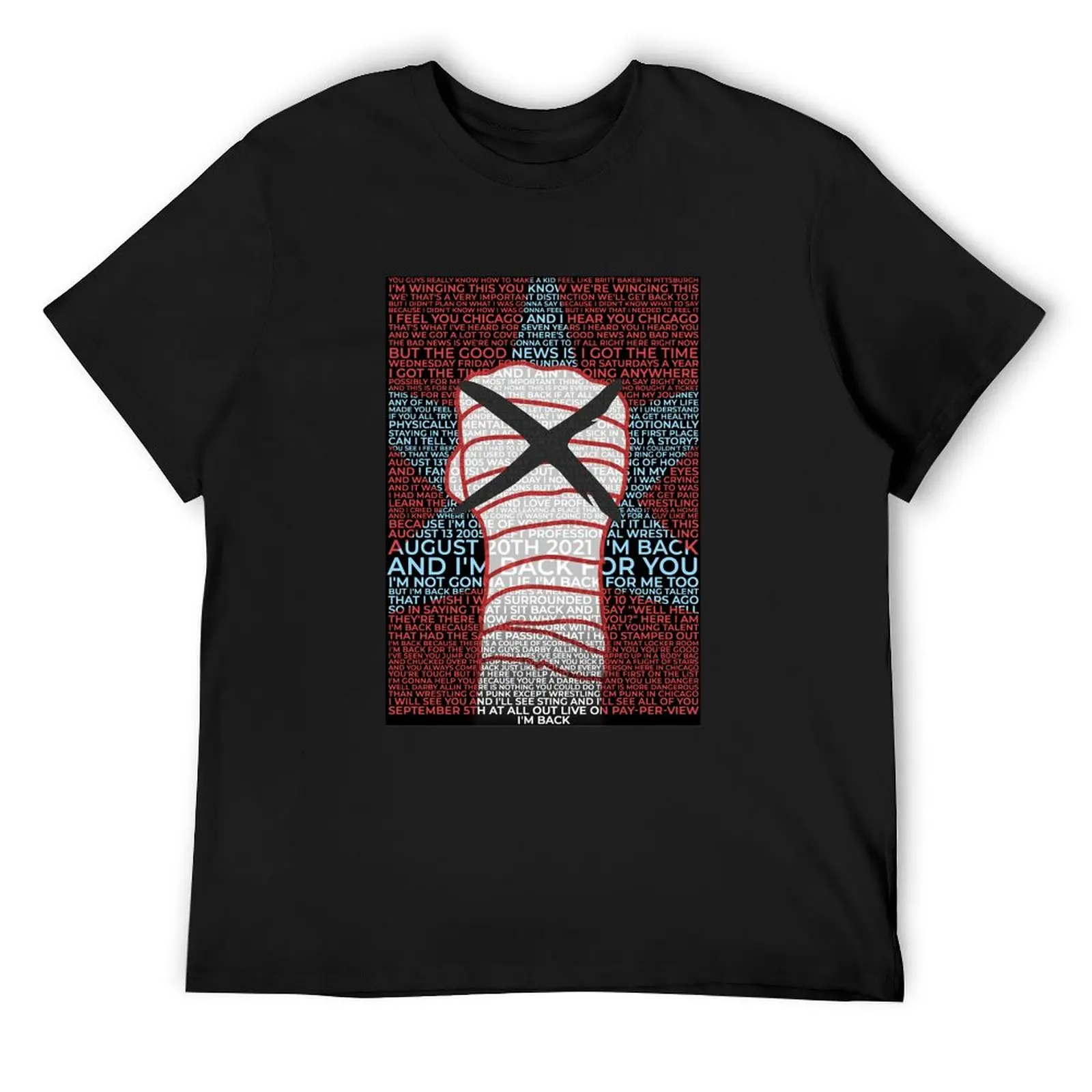 

CM Punk I'm Back AEW Promo T-Shirt sweat custom shirt Louboutins mens graphic t-shirts pack