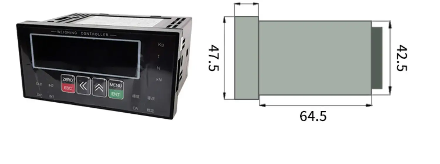 Intelligent control instrument for digital display controller of weighing pressure sensor