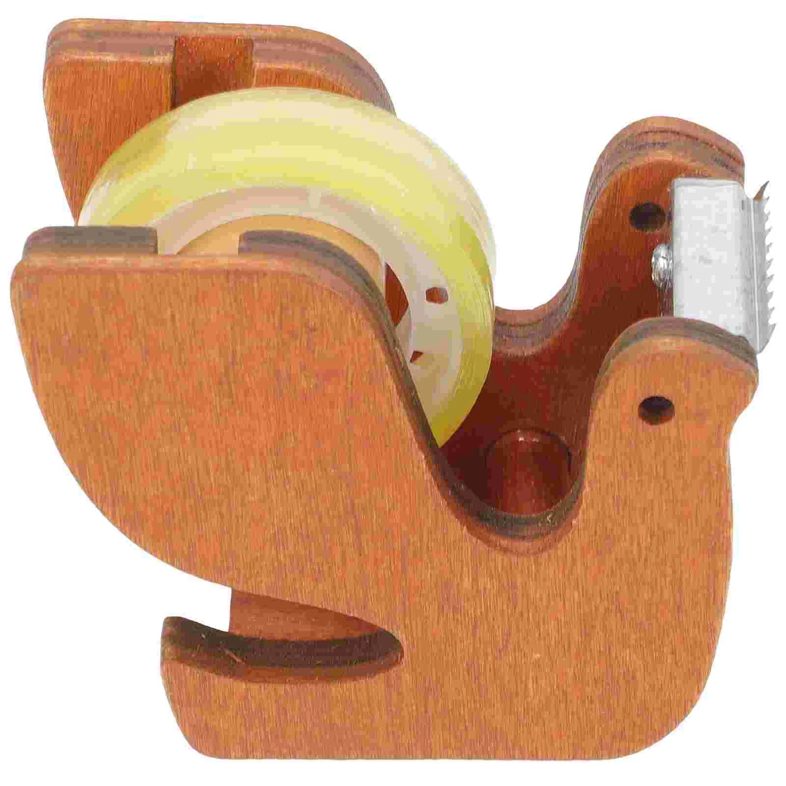 

Tools for Kids Tape Portable Dispenser Packing Desktop Animal Cute Holders Dispensers Wooden Kawaii Child