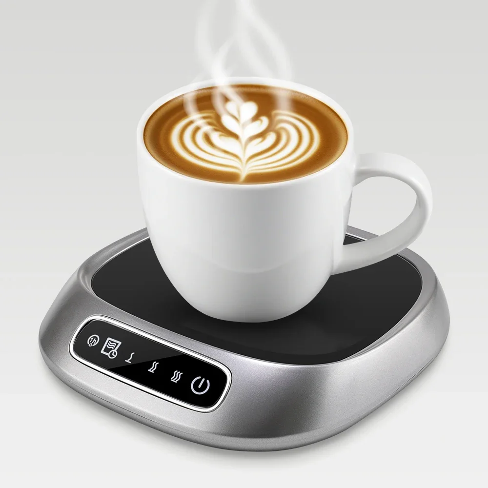 Posavasos con calefacción USB, tapete para taza con calefacción táctil inteligente de temperatura constante, calentador eléctrico para té de la leche y café, alfombrilla aislante para taza