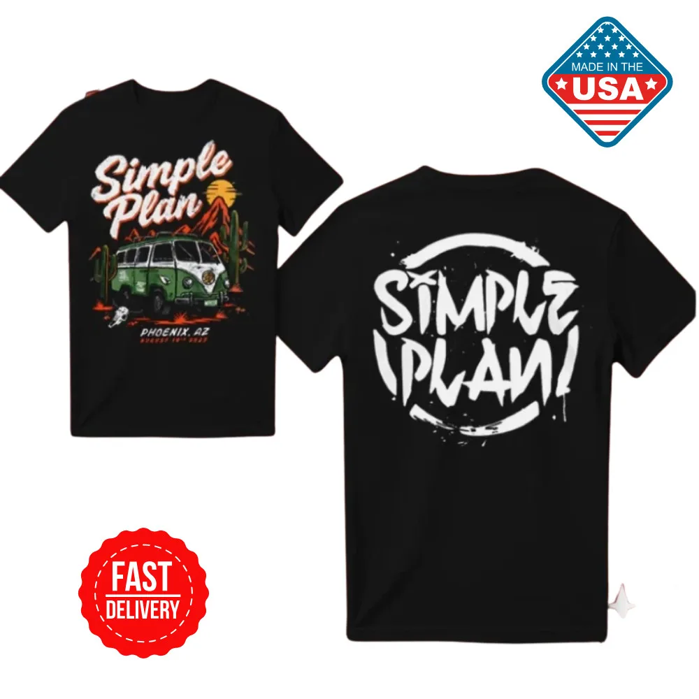 NEW Simple Plan Bigger Than You Think Tour 2025 T-Shirt Inspired Unisex Fan Gift