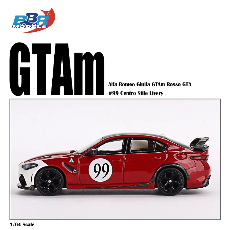 Bbr 1/64 Alfa Romeo Giulia Gtam Rosso Gta #99 Centro Stile Livery Legering Speelgoed Motorvoertuig Diecast Metalen Model Geschenken