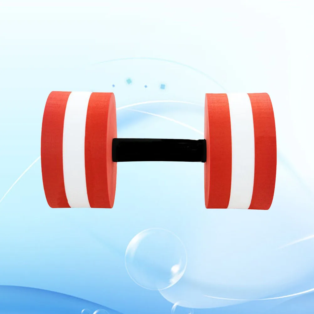 

1pc Eva Dumbbell Floating Water Dumbbell For Swimming Pool Yoga Buoyant Dumbbells Women Men Red Lightweight Durable