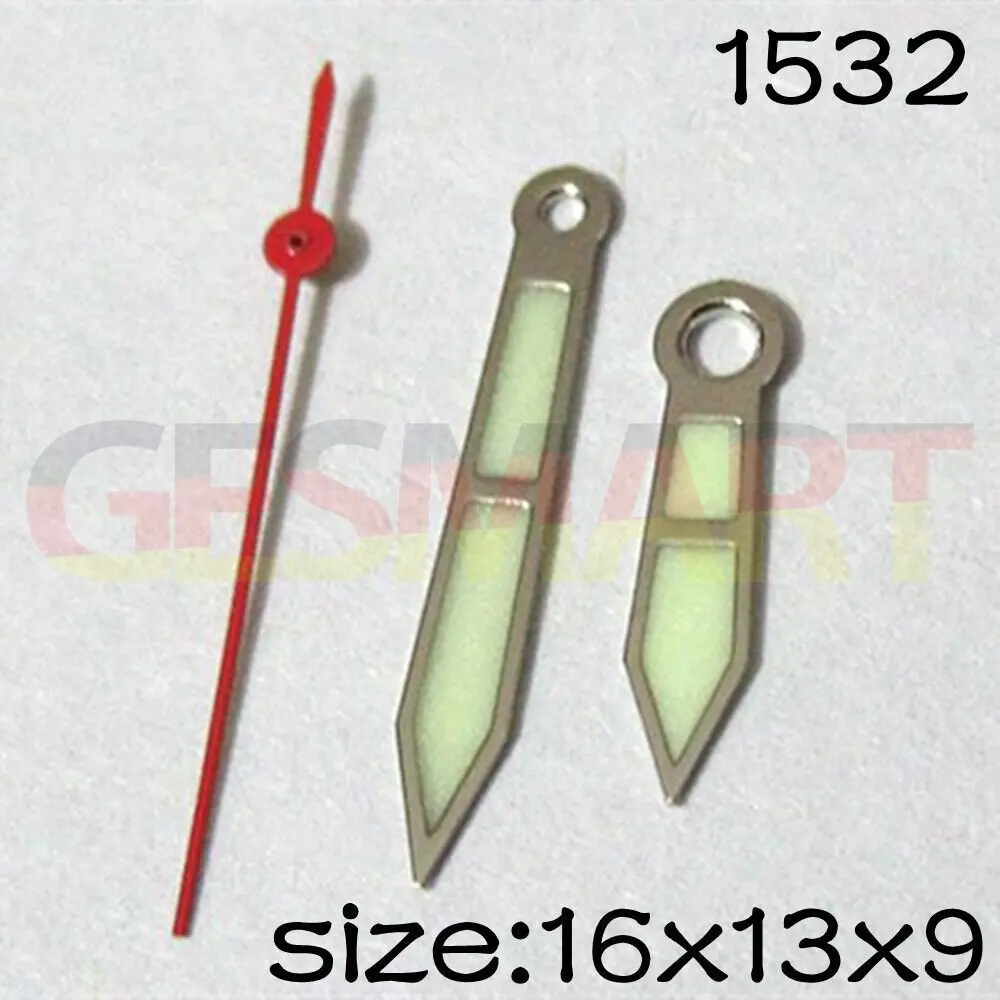 Luminous Red Second Watch Hands for Miyota 2035 Movement 16mm/13mm/9mm NO.1532