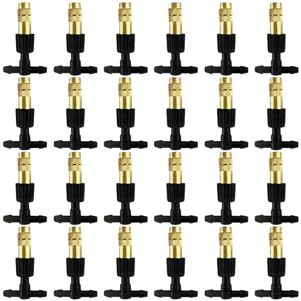 

Adjustable Brass Misting Sprinkler Nozzles Drip Irrigation Heads For Garden Lawn Greenhouse Plant Watering Cooling