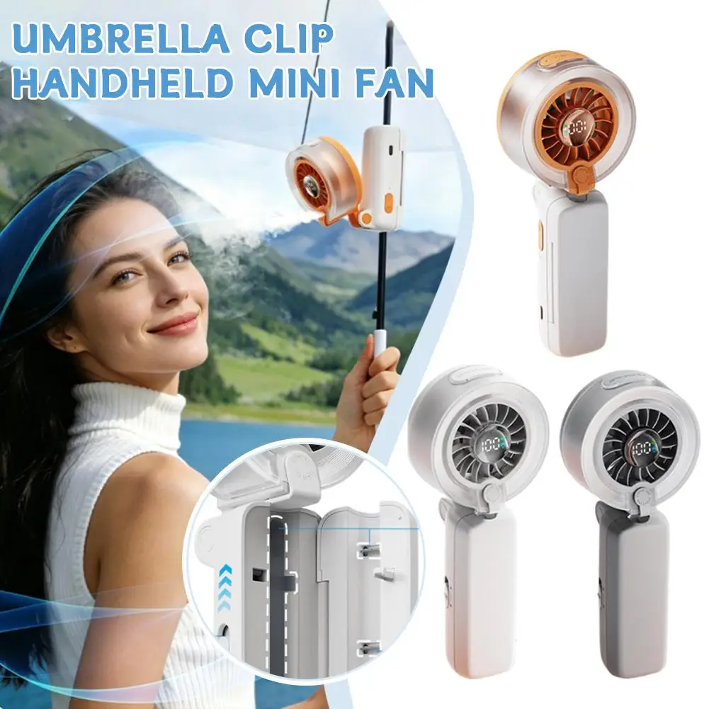 

Portable High Speed Cooling Handheld Fan Spray Fan with Attachable Auxiliary Water Bottle USB Rechargeable Foldable Fan