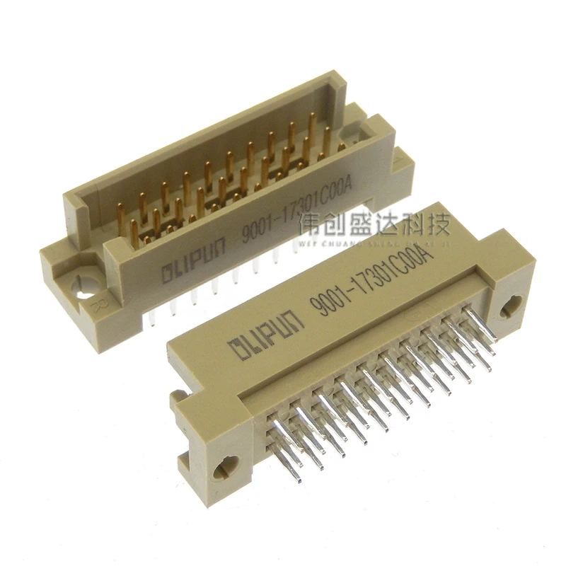 2PCS din 41612 Connector 3 Rows  socket 9001-15301C00A 16301 17301 18301, straight and bent pins 2.54mm, 30P spacing