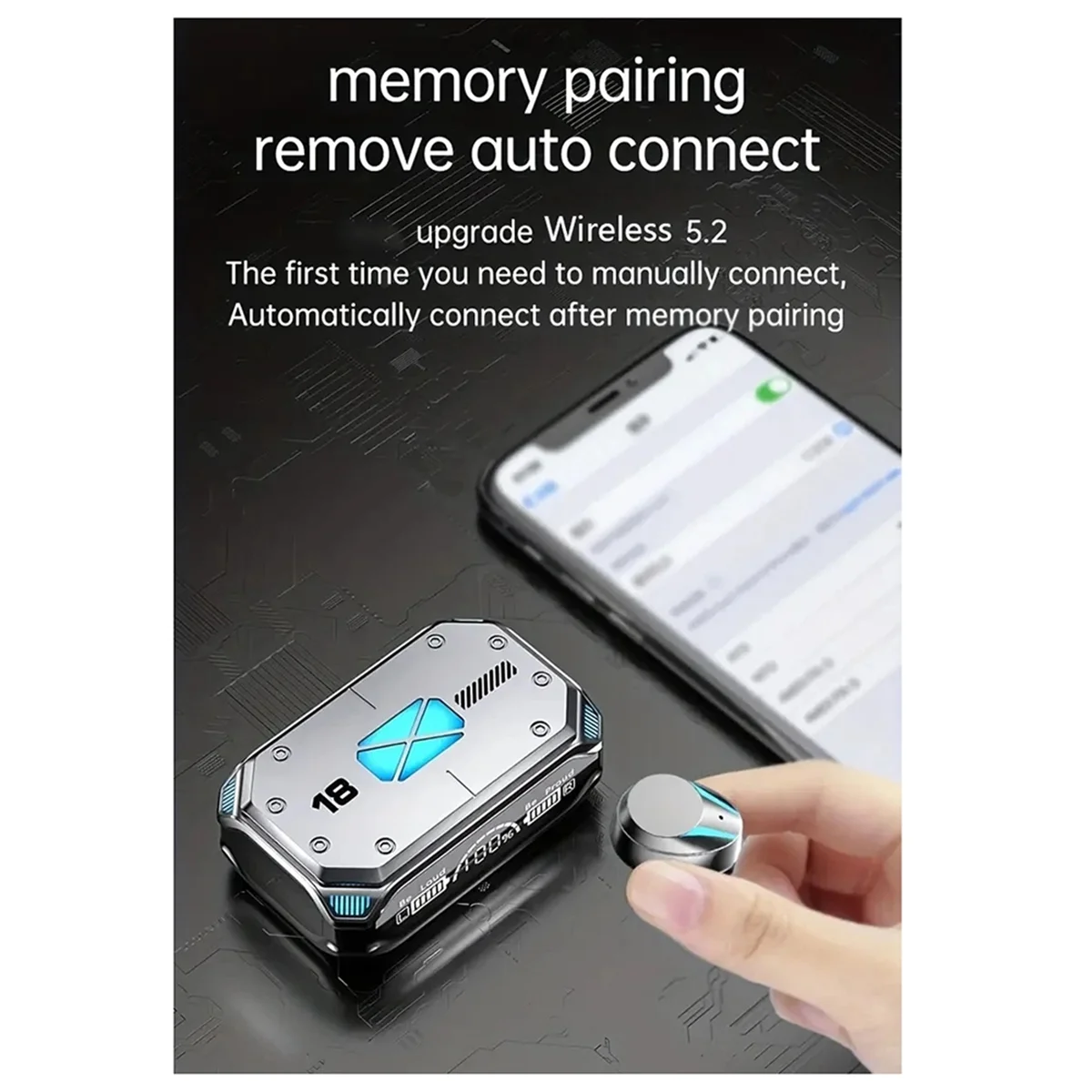 M41 TWS หูฟังสเตอริโอควบคุมเสียงแบบสัมผัส V5.3ชุดหูฟังบลูทูธไร้สายลดเสียงรบกวนแบบสปอร์ต