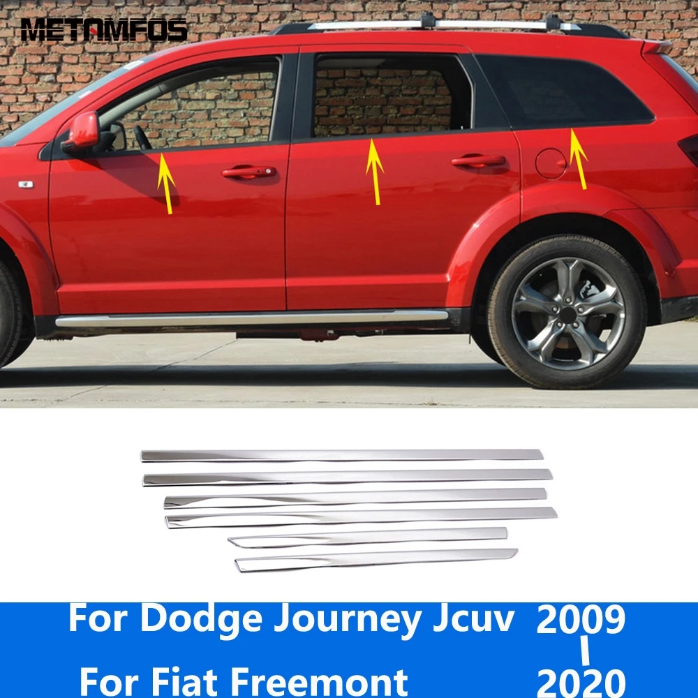 

Для Dodge Journey Jcuv для Fiat Freemont 2009-2018 2019 2020, нижняя оконная рама, молдинг, накладка, внешние аксессуары